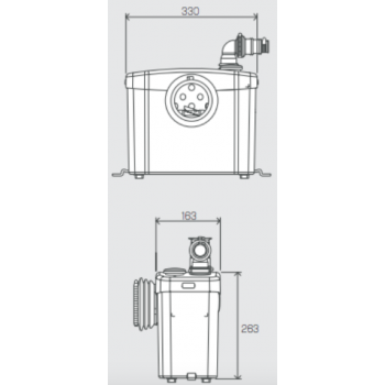 Triturador sanitario adaptable al inodoro y lavabo SaniTop