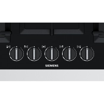 Placa de gas 5 fuegos negro  Siemens iQ500